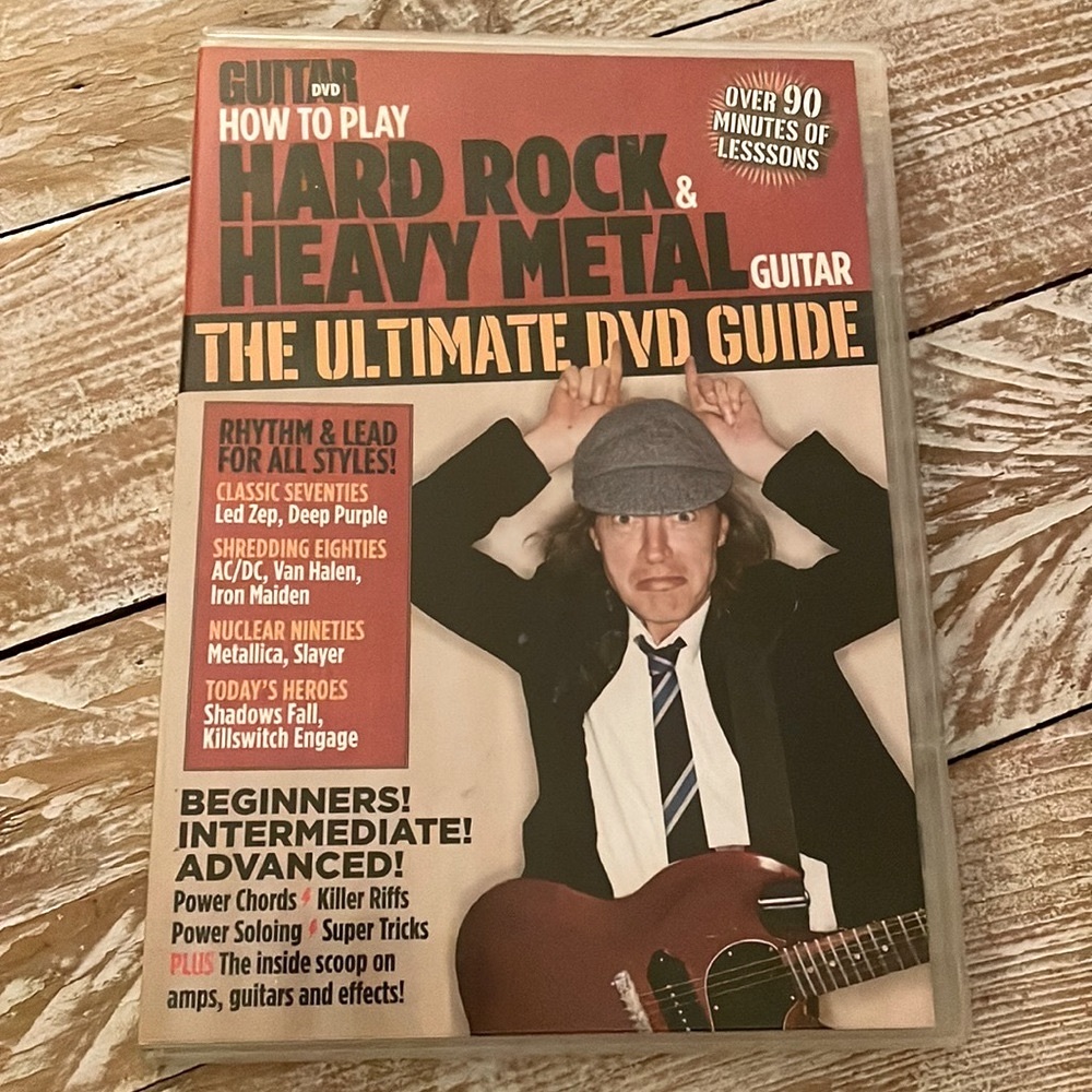 3/$15 u pick dvds📀or 1 for $9~ Guitar Video Lessons, hard rock & heavy metal